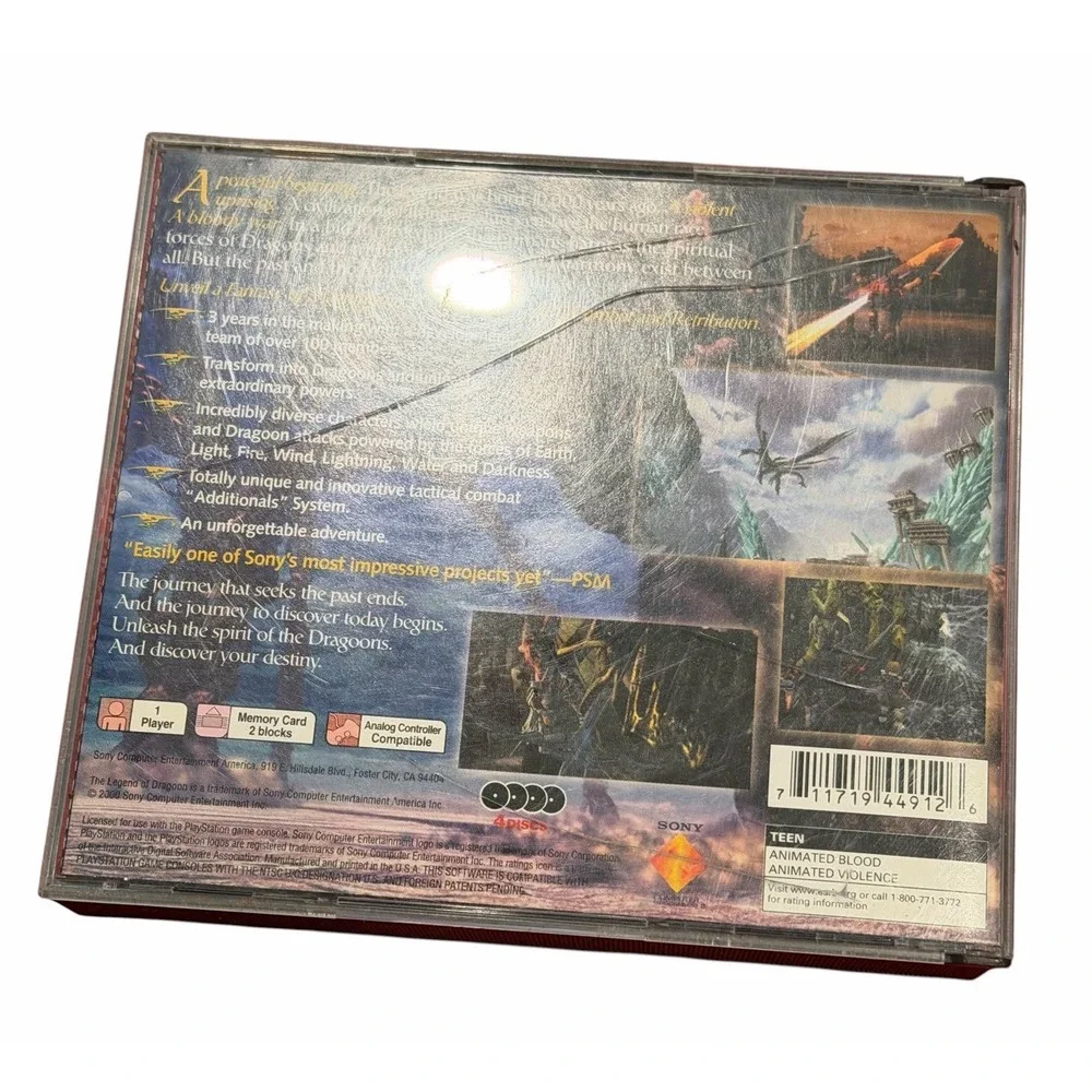 The Legend of Dragoon (Sony PlayStation, 4-Discs) Game